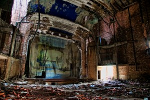 The ruins of the Palace Theater in Gary, Indiana